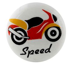 Racer Bike Flat Ceramic Wine Bottle Stopper 