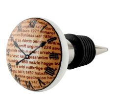 Roman Numeral Flat Watch Wine Bottle Stopper