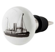Ship Flat Ceramic Wine Bottle Stopper
