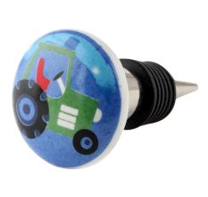 Tractor Flat Ceramic Wine Bottle Stopper