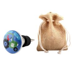 Tractor Flat Ceramic Wine Bottle Stopper