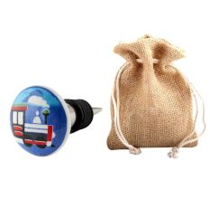 Train Flat Ceramic Wine Bottle Stopper