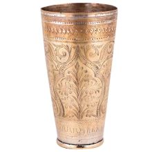 Brass Leafy Pattern Punjabi Glass Serveware