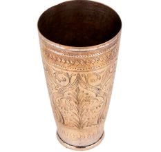 Brass Leafy Pattern Punjabi Glass Serveware