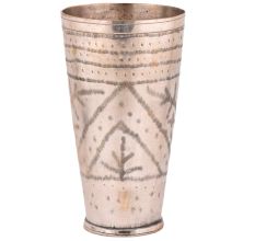 Brass Carved Decorative Lassi Glass Tumbler
