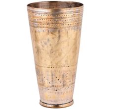 Brass Tumbler Glass With Border Deign