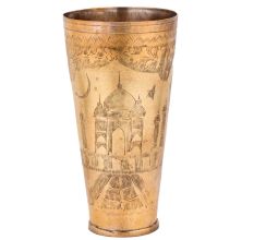 Mosque Inlay Brass Punjabi Lassi Glass