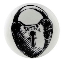 Ceramic Painted Lock Wine Bottle Stopper