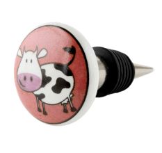 Cow Ceramic Wine Bottle Stopper