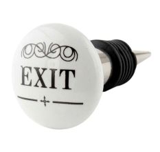 Exit Flat Ceramic Wine Bottle Stopper