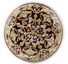 Floral Pattern Flat Ceramic Wine Bottle Stopper