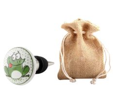 Frog Ceramic Wine Bottle Stopper