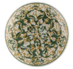 Green Floral Flat Ceramic Wine Bottle Stopper