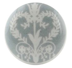 Grey Floral FlaCeramic Wine Bottle Stopper