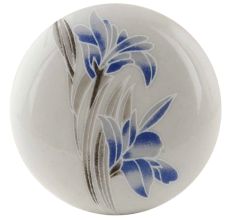 Silk Irise Flower Flat Wine Bottle Stopper