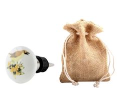 Sparrow Ceramic Wine Bottle Stopper