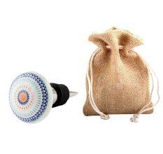 Wheel Flat Ceramic Wine Bottle Stopper