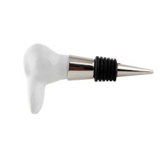 White Rabbit Face Ceramic Wine Bottle Stopper