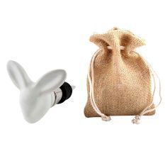 White Rabbit Face Ceramic Wine Bottle Stopper