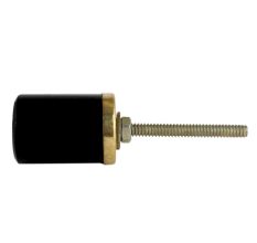 Black Round Stone Dresser Knobs