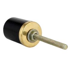 Black Round Stone Dresser Knobs