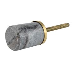 Grey Round Stone Dresser Knobs