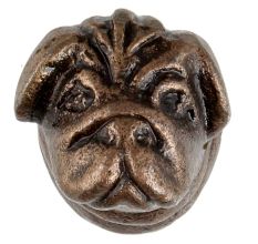 Antique Bull Dog Iron Cabinet Knob