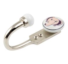 Baby Pink Elephant Ceramic Flat Hook