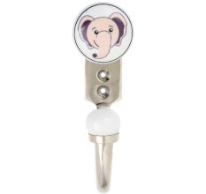 Baby Pink Elephant Ceramic Flat Hook