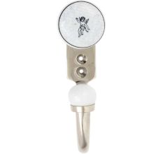 Black Flying Man Ceramic Flat Hook