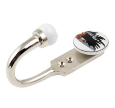 Black Hedgehog Ceramic Flat Hook