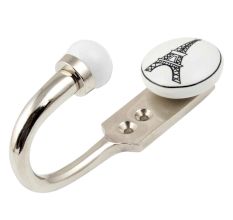 Eiffel Tower Flat Ceramic Cabinet Hook