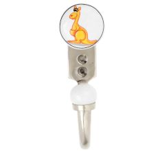 Orange Kangaroo Ceramic Flat Hook