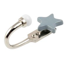 Solid Grey Star Ceramic Cabinet Hook