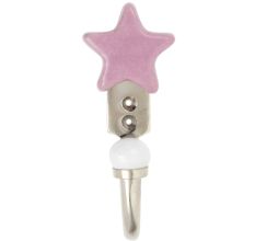 Solid Lavender Star Ceramic Hook