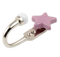 Solid Lavender Star Ceramic Hook