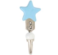 Solid Turquoise Star Ceramic Hook