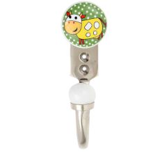 Yellow Cow Ceramic Flat Hook