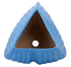 Blue Color Ceramic Vase Or Pot With Patterned Design