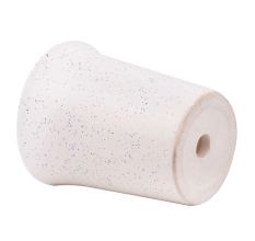 Glass Shape White Ceramic Pot With Tiny Black Dot