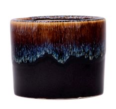 Modern Dark Brown Glazed Ceramic Pot