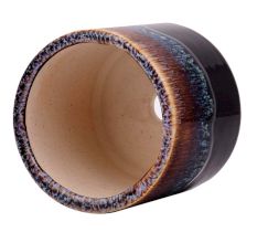 Modern Dark Brown Glazed Ceramic Pot