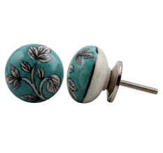 White Leaf Flat Knob