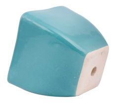 Handmade Blue Ceramic Pot With Square Top