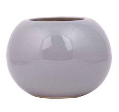 Light purple Round Shape Ceramic Pot