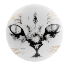 Abyssinian Cat Face Golden pattern Ceramic Wine Bottle Stopper