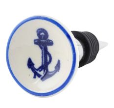Anchor Flat Ceramic Wine Bottle Stopper