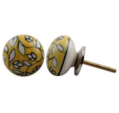 Yellow Flat Knob