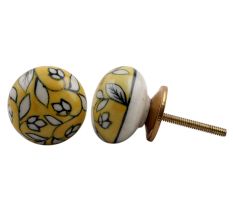 Yellow Flat Knob