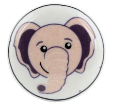 Baby Pink Elephant Ceramic Flat Wine Bottle Stopper 